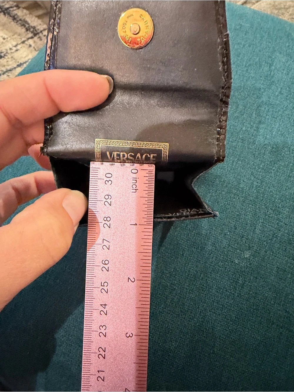 Versace croc embossed